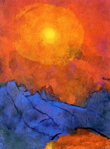 Sunset over Blue Mountains, 1938-1945 Emil Nolde